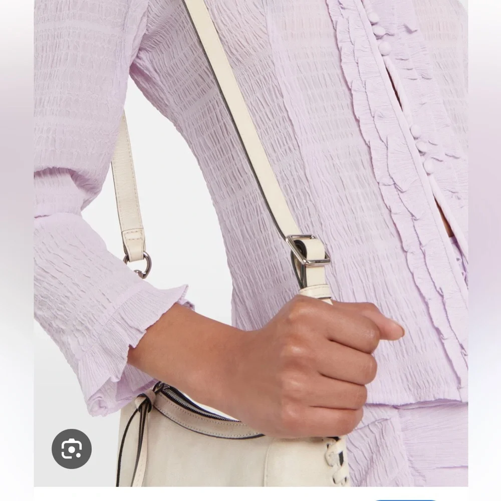 ISABEL MARANT Georgia shirred top in Lilac FR34 - Picture 6 of 7